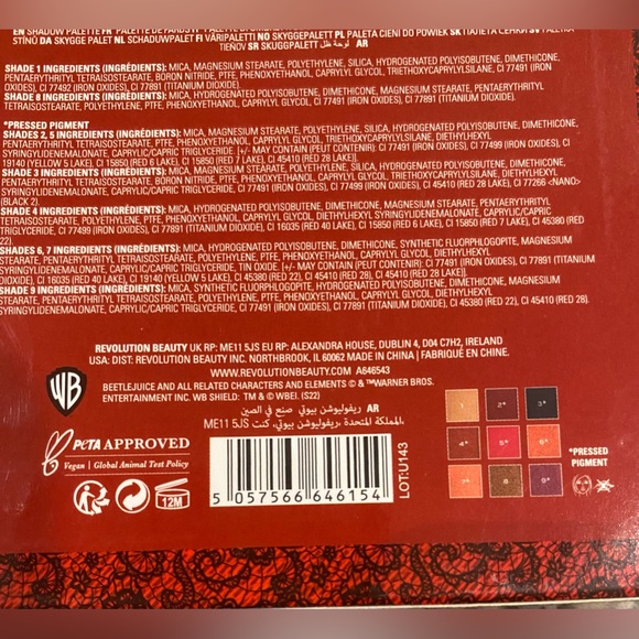 Beetlejuice 'I Myself Am Strange and Unusual Eyeshadow Palette X Revolution - Picture 11 of 11